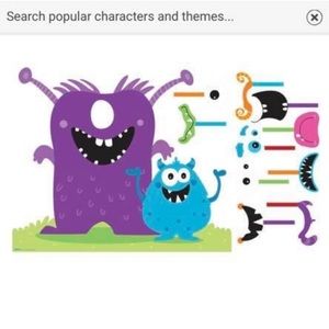 Monster birthday bash photo props